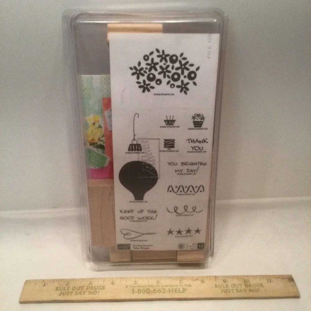 Stampin Up Take Shape Two Step Stampin Christmas Rubber Stamps Thank You